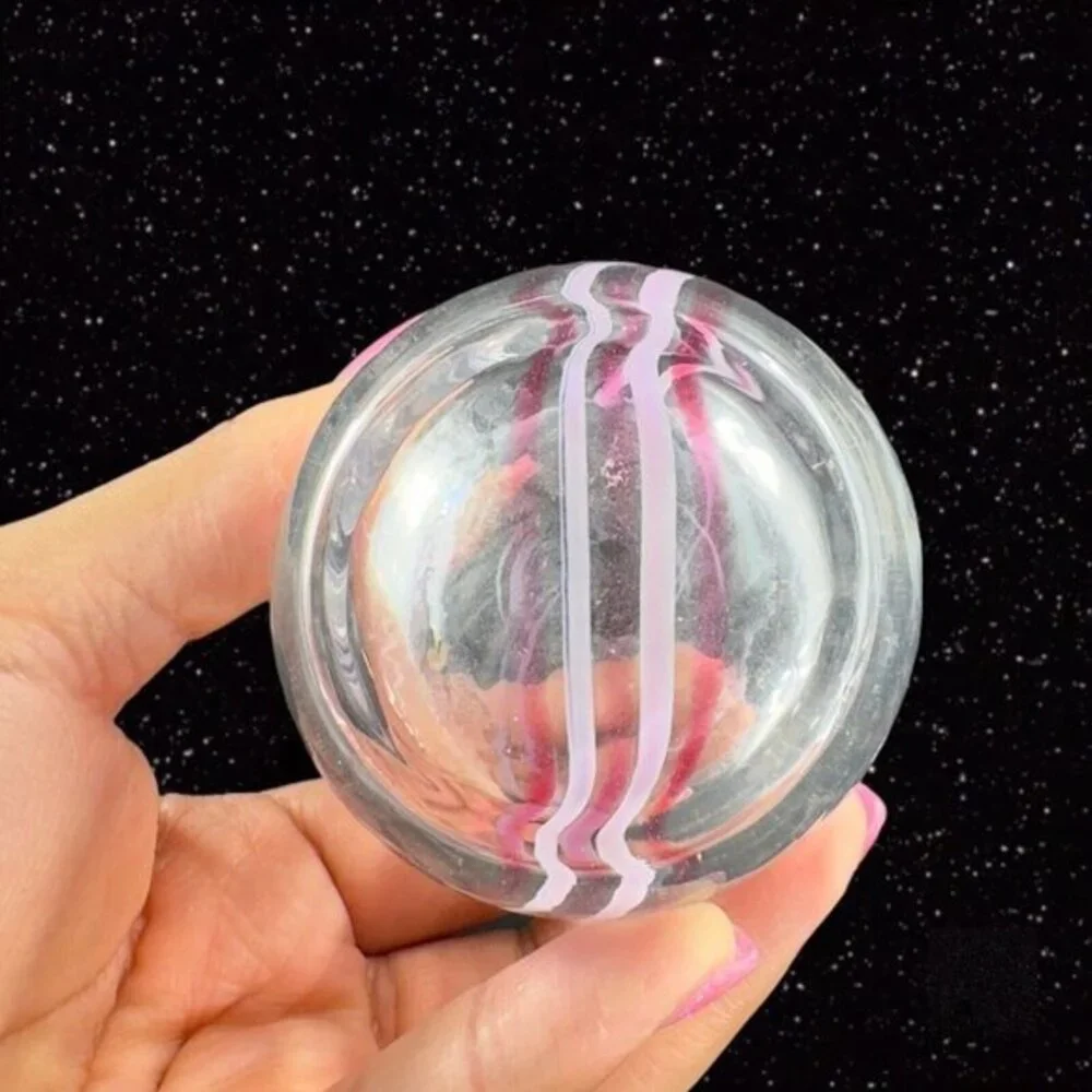 Caithness Scotland Pink White Swirl Art Glass Vase Hand Made Bud Glass Vase VTG‎